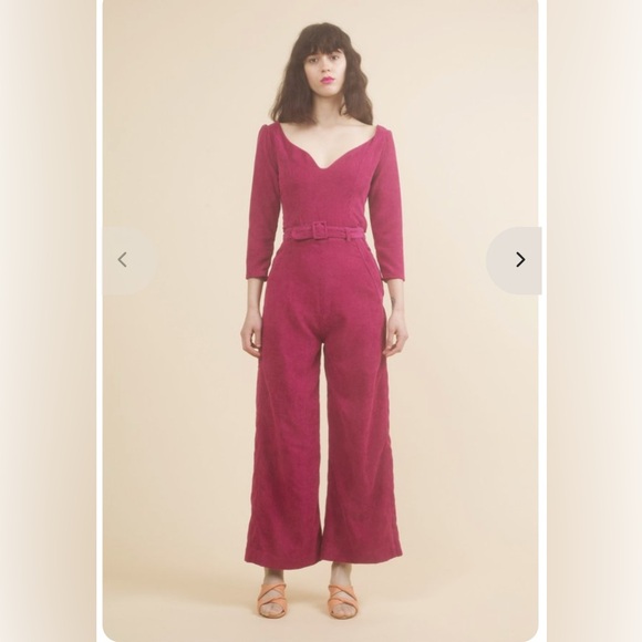 Samantha Pleet Pants - Samantha Pleet magenta corduroy pants in size 6 EUC women’s wide